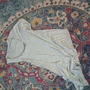 Project E Vintage Sequin Gray Asymmetrical One Sleeve Top S M